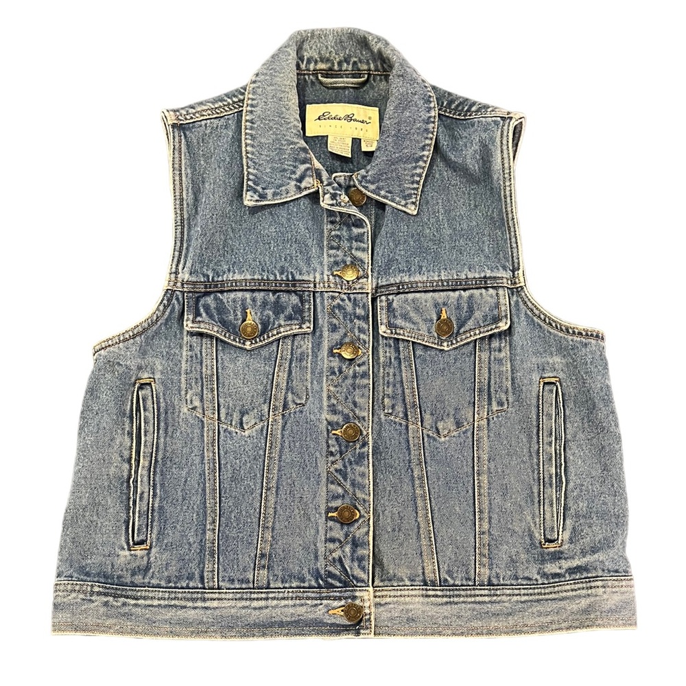 Eddie Bauer Denim Button Up Vest | Women's S